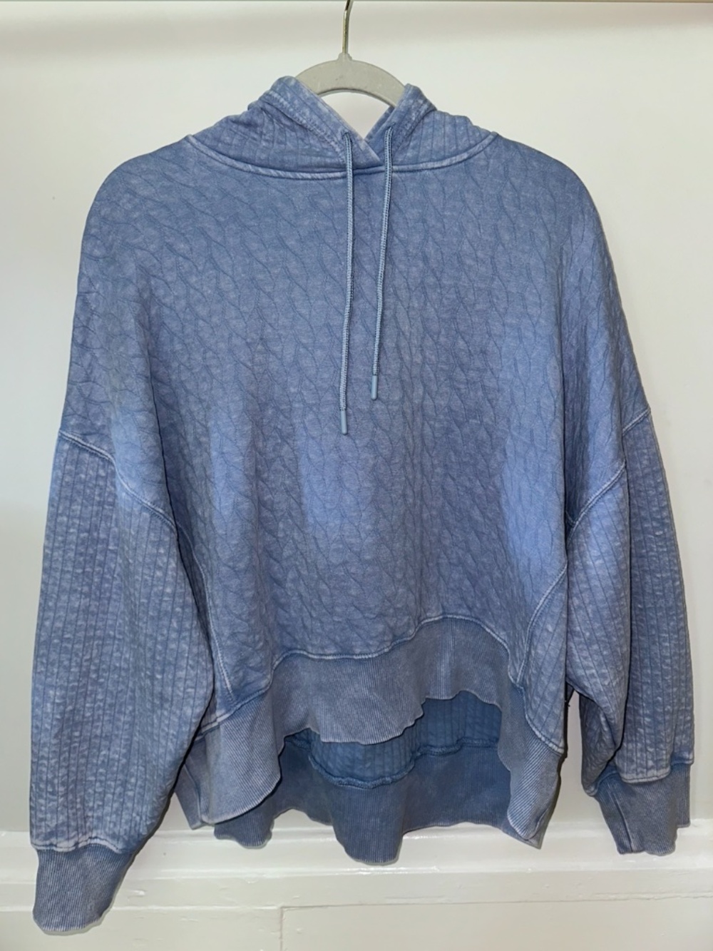 Blue Quilted Hoodie